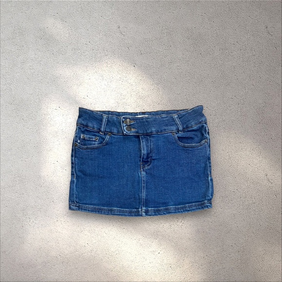 Motel Denim Mini Skirt - Picture 2 of 5